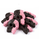 Bubs Foamy Raspberry Licorice Skulls